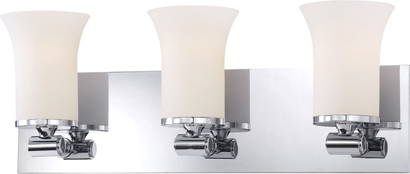 bathroom light fixture covers ELK Lighting Vanity Light Chrome Transitional