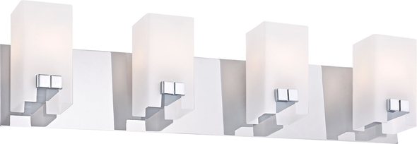 high end bathroom vanity lighting ELK Lighting Vanity Light Chrome Modern / Contemporary