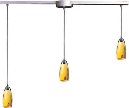 lantern kitchen pendants ELK Lighting Mini Pendant Satin Nickel Transitional