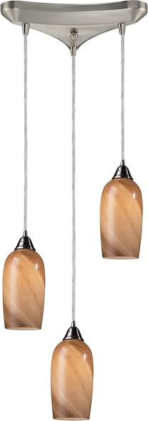 hanging lamp shade replacement ELK Lighting Mini Pendant Satin Nickel Transitional