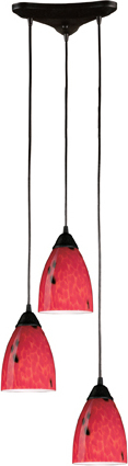 hanging lamp with cord ELK Lighting Mini Pendant Dark Rust Transitional