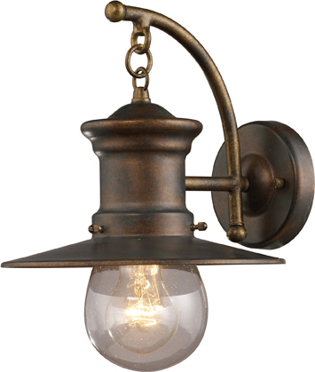 outdoor electric lamp post light ELK Lighting Sconce Hazelnut Bronze Transitional
