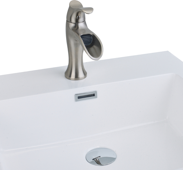 waterfall sink faucet chrome Eviva Faucets Brushed Nickel
