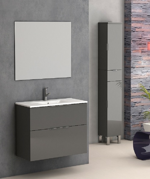 double wood vanity Eviva bathroom Vanities Grey Modern