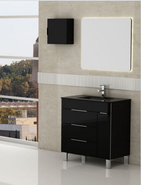 vanity unit basin only Eviva bathroom Vanities Black Modern