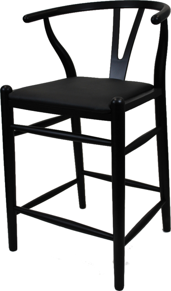 wood counter stools set of 2 Fine Mod Imports bar stool Bar Chairs and Stools Black Contemporary/Modern