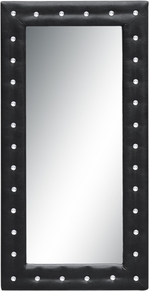 wooden wall mirror frame Fine Mod Imports floor mirror Mirrors Black Contemporary/Modern