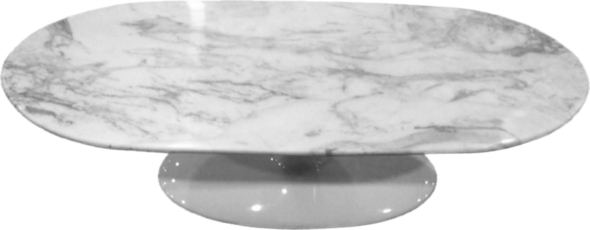 oval cocktail table Fine Mod Imports coffee table Coffee Tables White Contemporary/Modern