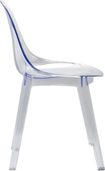 all white dining room Fine Mod Imports dining chair Dining Room Chairs Clear Contemporary/Modern