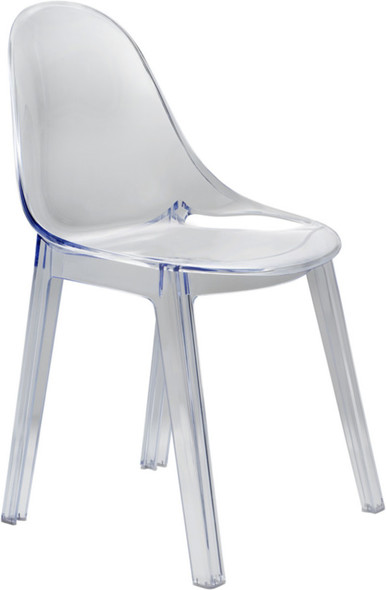 all white dining room Fine Mod Imports dining chair Dining Room Chairs Clear Contemporary/Modern