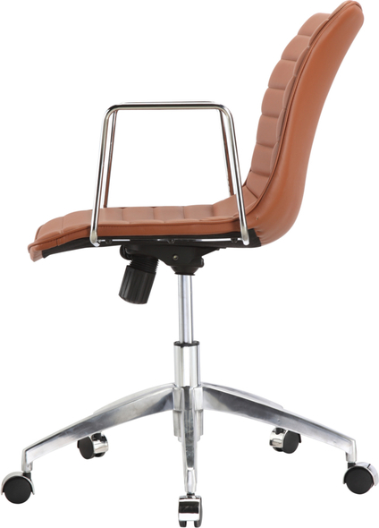 computer chair without wheels Fine Mod Imports office chair Office Chairs Light Brown Contemporary/Modern