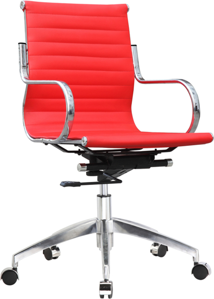 chair with wheels cheap Fine Mod Imports office chair Office Chairs Red Contemporary/Modern