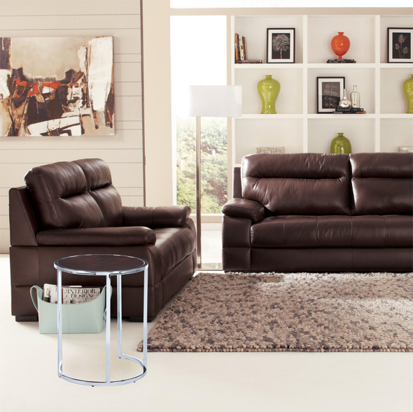 sofa and table set Fine Mod Imports side table Accent Tables Walnut Contemporary/Modern