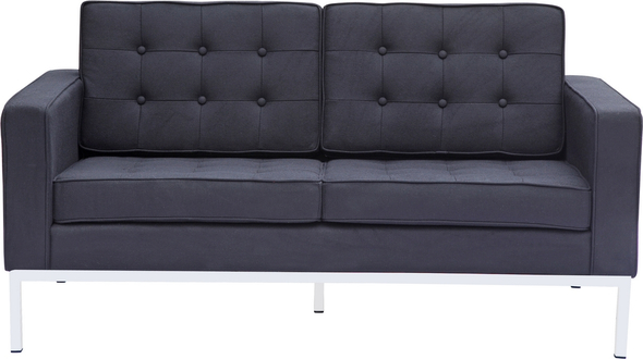 black tufted sectional couch Fine Mod Imports loveseat Sofas and Loveseat Black Contemporary/Modern