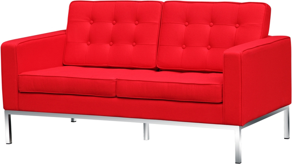 Fine Mod Imports loveseat Sofas and Loveseat Red Contemporary/Modern