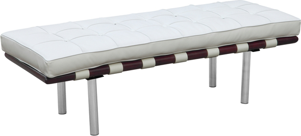 bench benches Fine Mod Imports bench Ottomans and Benches White Contemporary/Modern