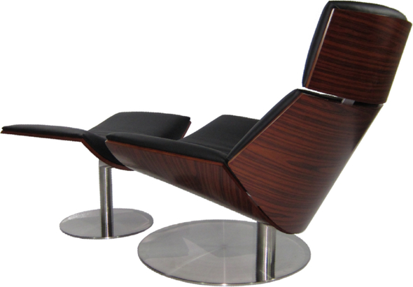 brown modern chair Fine Mod Imports lounge Chairs Black Contemporary/Modern