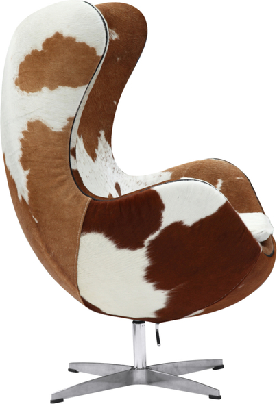 arm lounge chair Fine Mod Imports lounge Chairs Brown and White Contemporary/Modern
