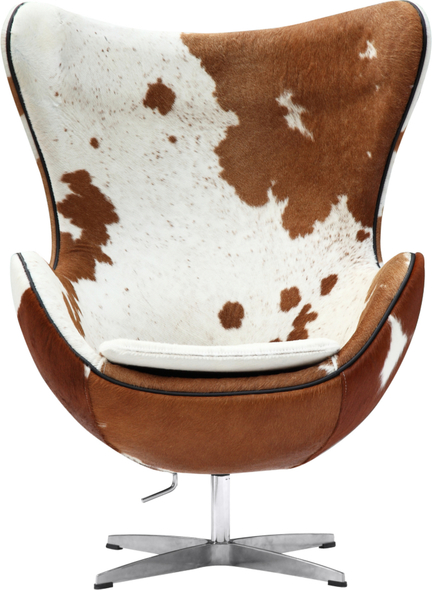 arm lounge chair Fine Mod Imports lounge Chairs Brown and White Contemporary/Modern