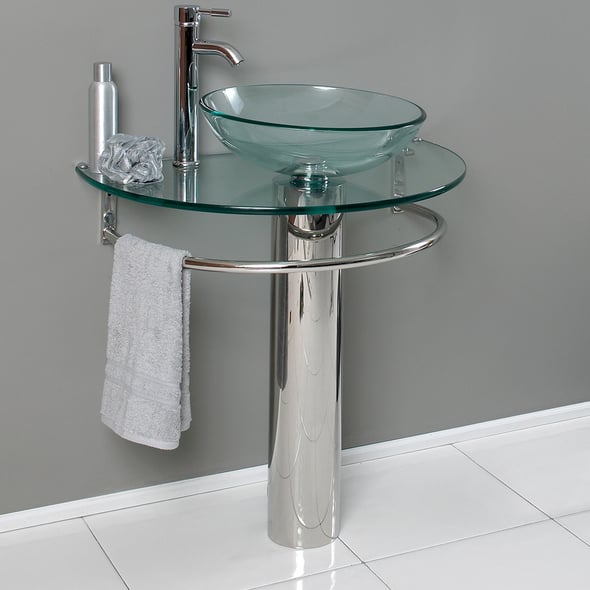 white bathroom counter Fresca Bathroom Vanities Stainless Steel Modern