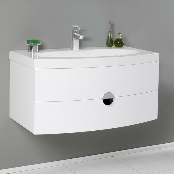 30 bathroom vanities with tops Fresca White Modern