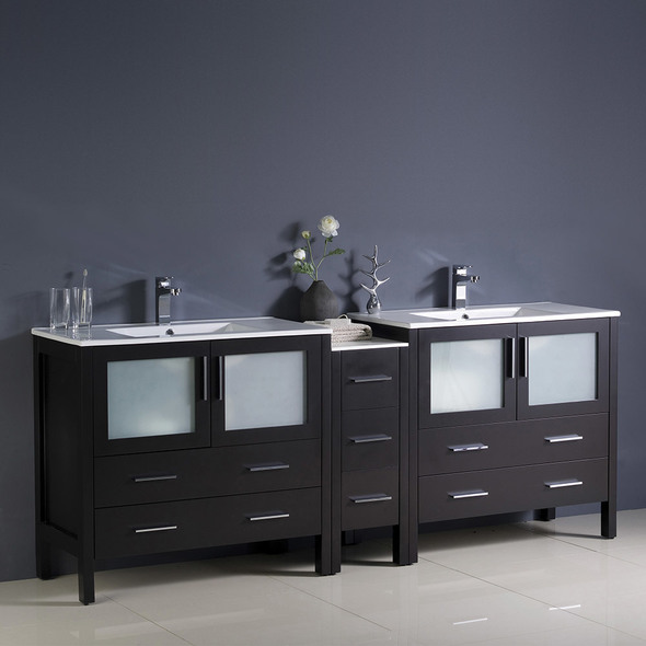 small black bathroom vanity Fresca Espresso Modern