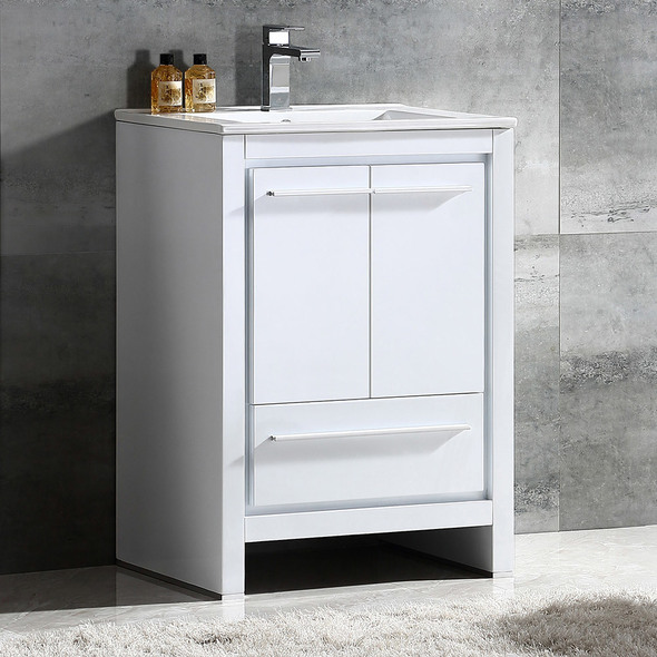 bathroom cabinet replacement Fresca White Modern