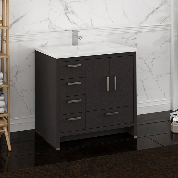 design house vanity tops Fresca Dark Gray Oak