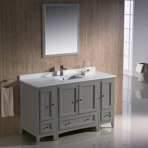 bathroom vanity unit and sink Fresca Gray