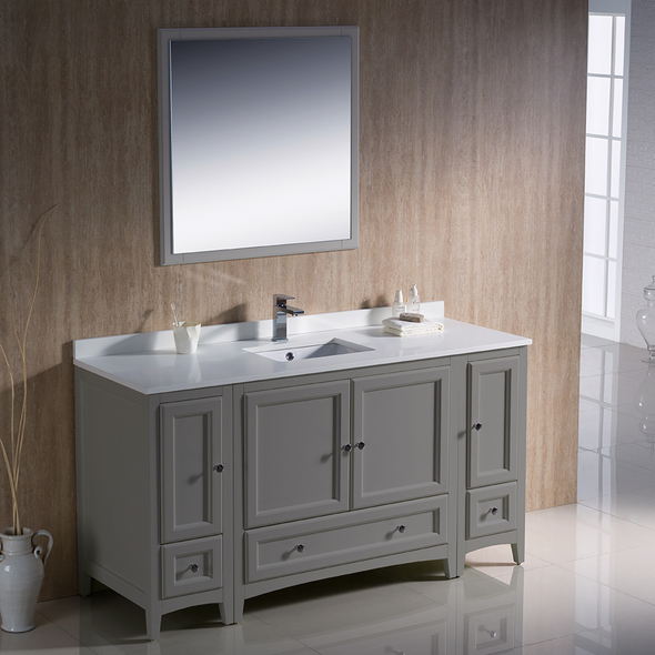 modern oak bathroom vanity Fresca Gray