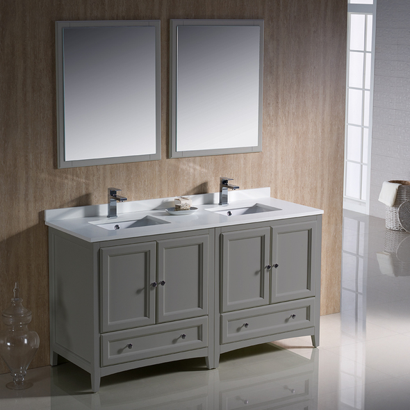 lowes small bathroom vanity with sink Fresca Gray