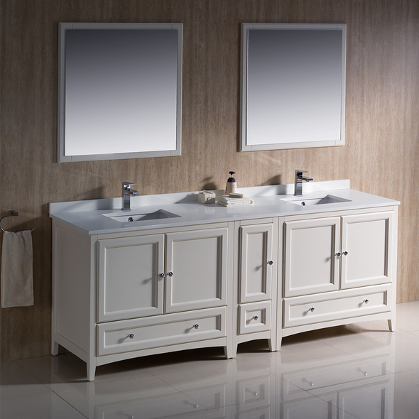 72 inch modern bathroom vanity Fresca Antique White Traditional