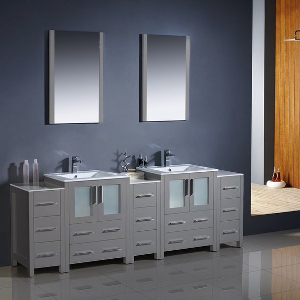 bathroom vanity 30 inch with sink Fresca Gray