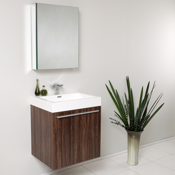 bathroom vanity cabinet only Fresca Walnut Modern