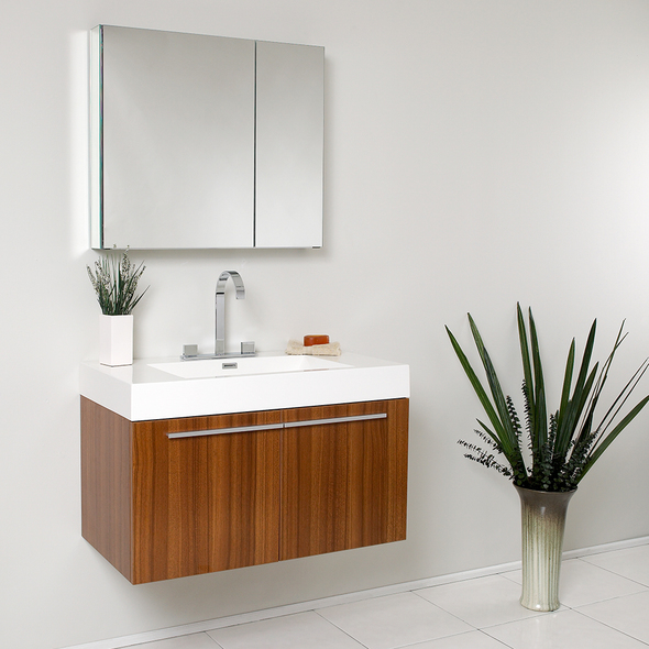 white oak bathroom vanity 60 Fresca Teak Modern