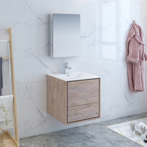 bathroom vanity installation cost Fresca Rustic Natural Wood