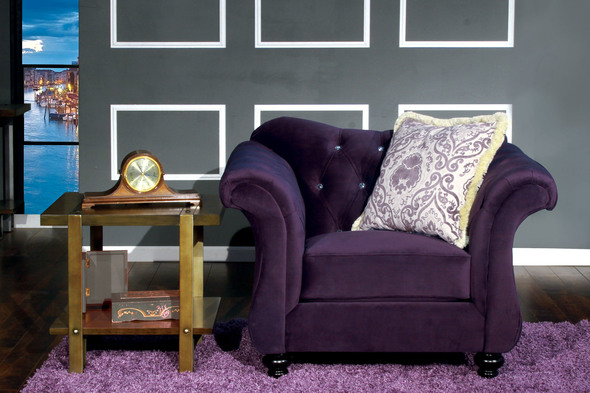 the bold chair Furniture of America Chairs Purple Traditional 