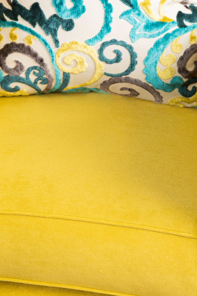 blue sleeper sofas Furniture of America Sofas and Loveseat Royal Yellow Traditional 