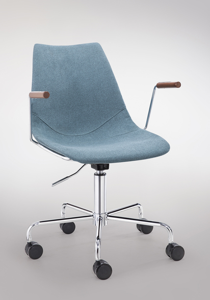 tall swivel chairs with arms Gingko Pale Blue