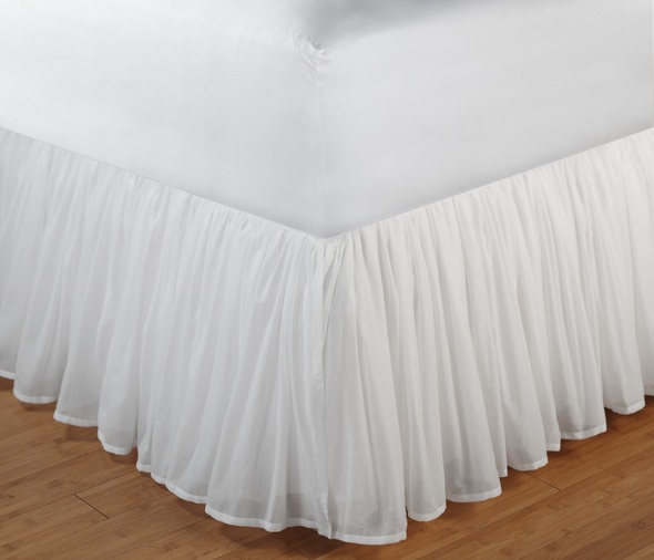 king size ivory bed skirt Greenland Home Fashions Bed Skirt 15" Bedskirts White