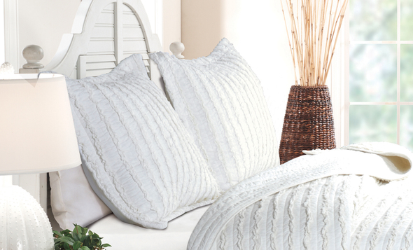standard king pillow case size Greenland Home Fashions Sham White