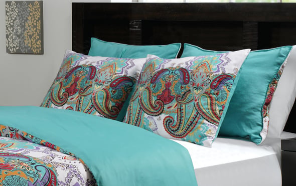 best bed sheets and pillow cases Greenland Home Fashions Duvet Sham Teal