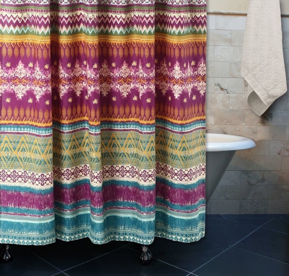 lowes shower curtain hooks Greenland Home Fashions Bath Siesta