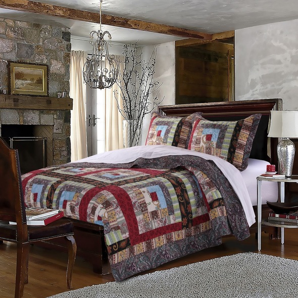 ivory quilts and coverlets Greenland Home Fashions Quilt Set Multi