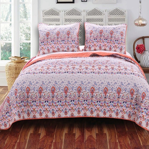 grey coverlet set Greenland Home Fashions Quilt Set Multi
