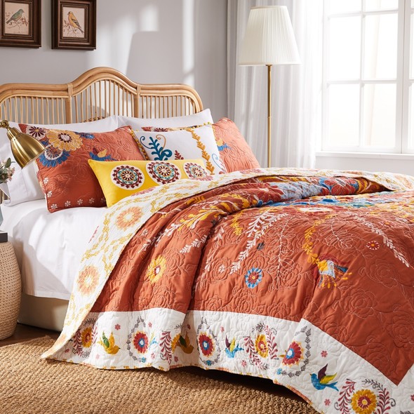 bedroom bedding sets king Greenland Home Fashions Quilt Set Multi