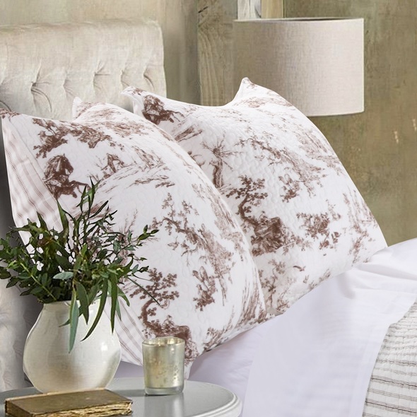 bliss pillow cases Greenland Home Fashions Sham Taupe
