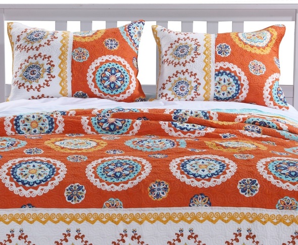 slip pillowcase set Greenland Home Fashions Sham Tangerine