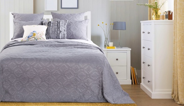 gray coverlet full Greenland Home Fashions Bedspread Set Stone Gray