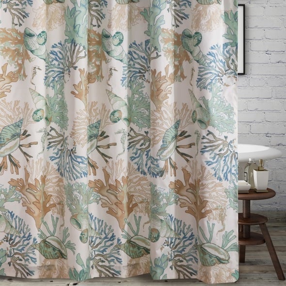 cabin style shower curtains Greenland Home Fashions Bath Shower Curtains Jade